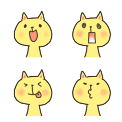 [LINE絵文字] ねこさんのえもじの画像