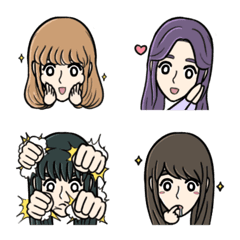 Big head Lady！の絵文字メイン画像