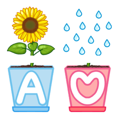 [LINE絵文字] Sunflower in pots Emojiの画像