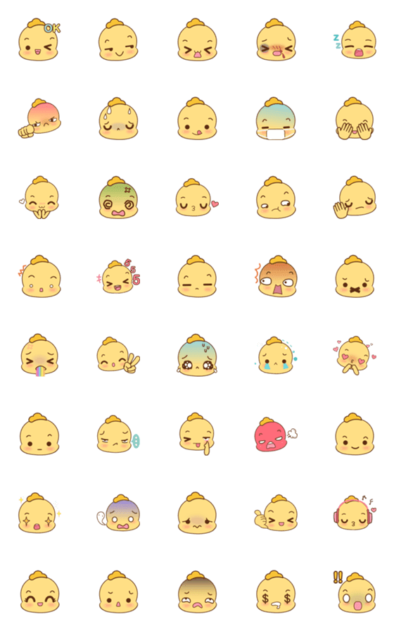[LINE絵文字]Little Chick Emojiの画像一覧