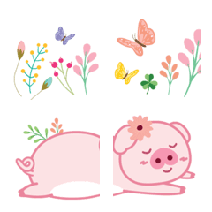 [LINE絵文字] Emoji : Lovely pig 3の画像