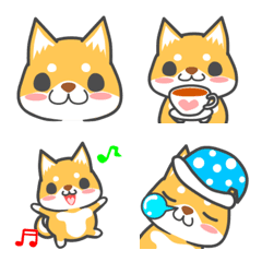 [LINE絵文字] 会話で使おう！かわいい柴犬の絵文字の画像