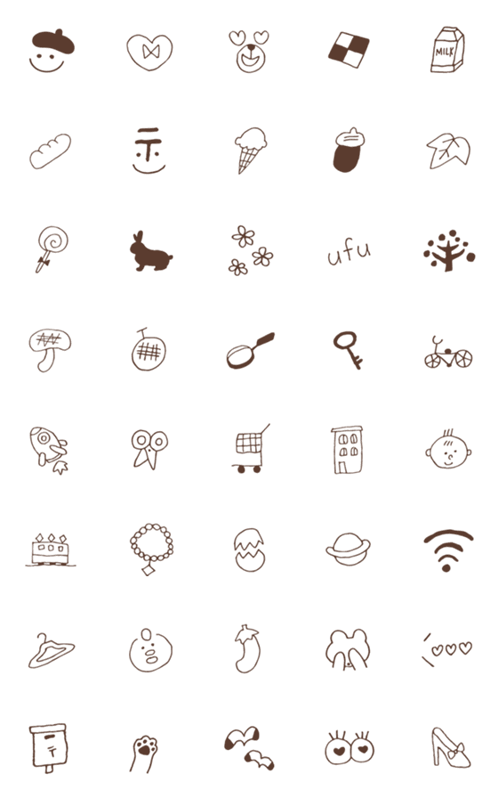 [LINE絵文字]ガーリー絵文字3の画像一覧