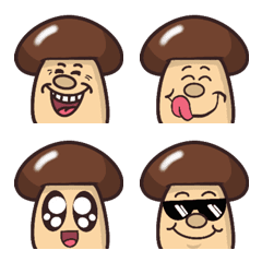 [LINE絵文字] Smiling Mushroom Emojiの画像