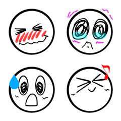 シンプルな顔文字2の絵文字メイン画像