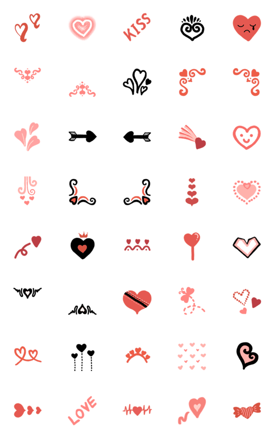 [LINE絵文字]Simple red heartの画像一覧