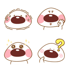 [LINE絵文字] Red bean mochi-emojiの画像