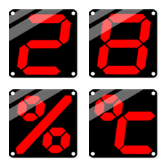 [LINE絵文字] 7セグメントディスプレイの画像