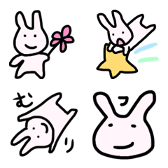 [LINE絵文字] うさぎのじゃびさん 絵文字の画像