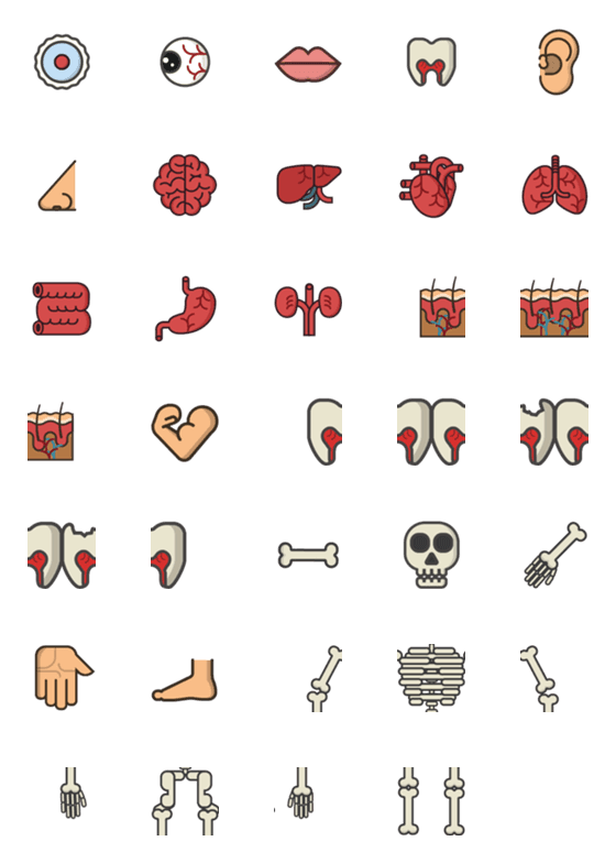 [LINE絵文字]ORGAN WORD Emojiの画像一覧