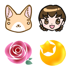 [LINE絵文字] コーギー犬が好きな女性のための絵文字の画像