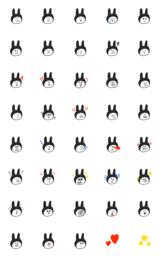 [LINE絵文字]ウサギのようでウサギじゃない絵文字♡の画像一覧