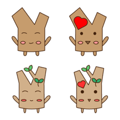 [LINE絵文字] Not sprouting wood ＆Budding wood's emojiの画像