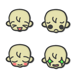 YSカオエモジ 赤ちゃん 01の絵文字メイン画像