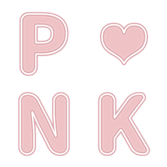 [LINE絵文字] Pink Letterの画像