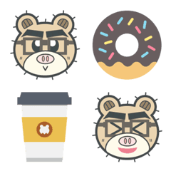 [LINE絵文字] Pig Bear Emojiの画像