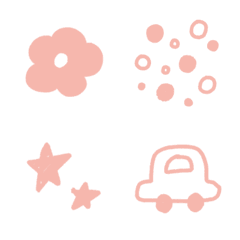 [LINE絵文字] Simple girly pink Emojiの画像