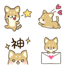 [LINE絵文字] チビ可愛い♡柴犬絵文字の画像