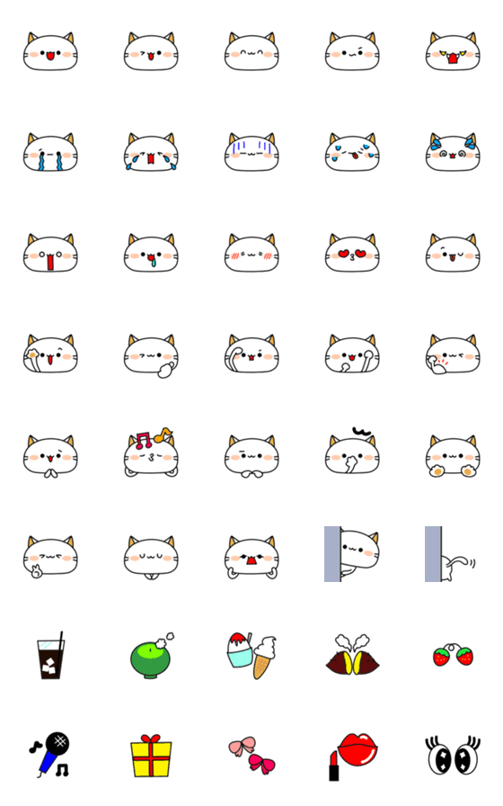 [LINE絵文字]無難なネコ、絵文字になる。の画像一覧