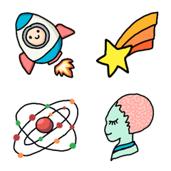[LINE絵文字] Space Galaxy Emojiの画像