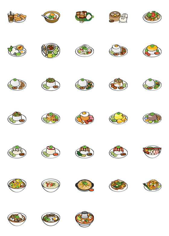 [LINE絵文字]タイ料理の画像一覧