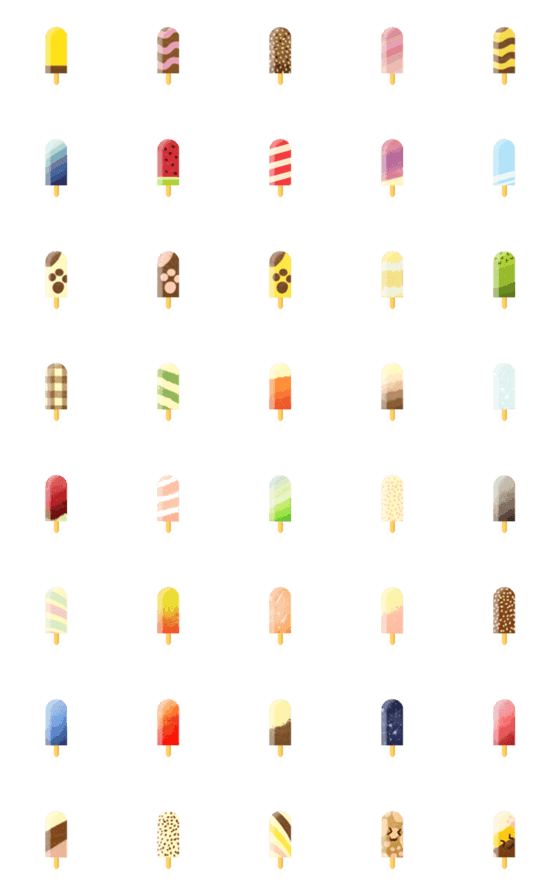 [LINE絵文字]Delicious Popsicle : I (Universal)の画像一覧