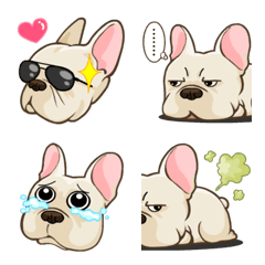 [LINE絵文字] Frenchie Dog Emoji so cuteの画像