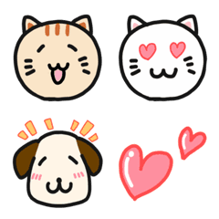 [LINE絵文字] わんにゃん絵文字の画像