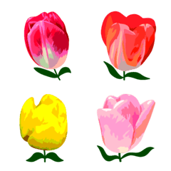[LINE絵文字] Mahsaのチューリップの絵文字の画像