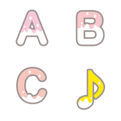 [LINE絵文字] かわいいミルク文字【ABC】の画像