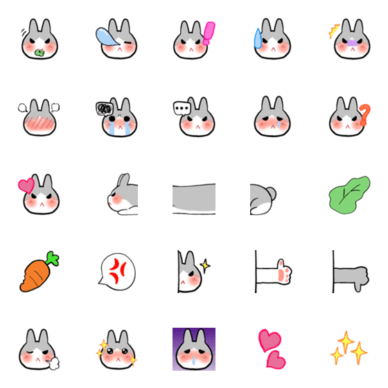 [LINE絵文字]Bun Bun Bunnyの画像一覧