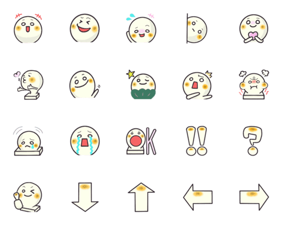 [LINE絵文字]もちっと絵文字の画像一覧