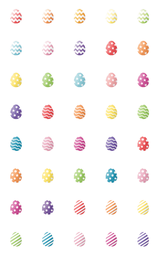 [LINE絵文字]Easter Day Egg Collection : I(Universal)の画像一覧