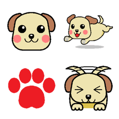 [LINE絵文字] 色々な表情のタレ耳犬の絵文字の画像