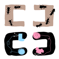 [LINE絵文字] かわいく もじを かこんでの画像