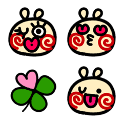 [LINE絵文字] ほっぺぐるぐるうさぎ♡の画像
