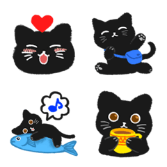 毎日黒猫♥絵文字の絵文字メイン画像