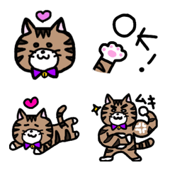 Line絵文字 トラ柄 ゆる猫 日常 絵文字 40種類 1円