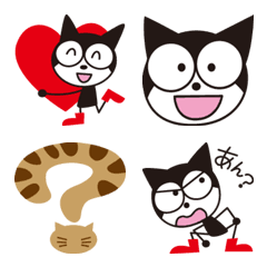 [LINE絵文字] 黒猫マイキーのかわいい絵文字の画像