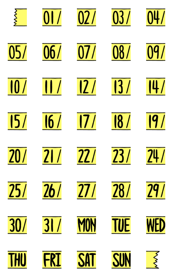 [LINE絵文字]スケジュール［ テープ ］の画像一覧