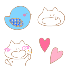 [LINE絵文字] しろいねこちゃんたちの絵文字2の画像