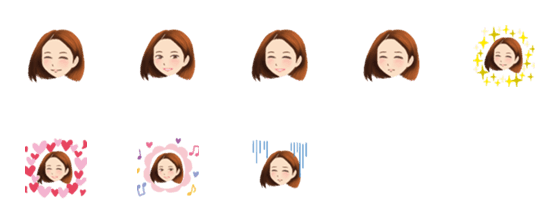 [LINE絵文字]Happy Kaho's Emojiの画像一覧