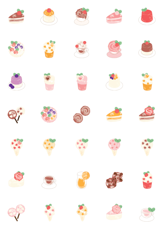 [LINE絵文字]Food emoji 10 ^^の画像一覧