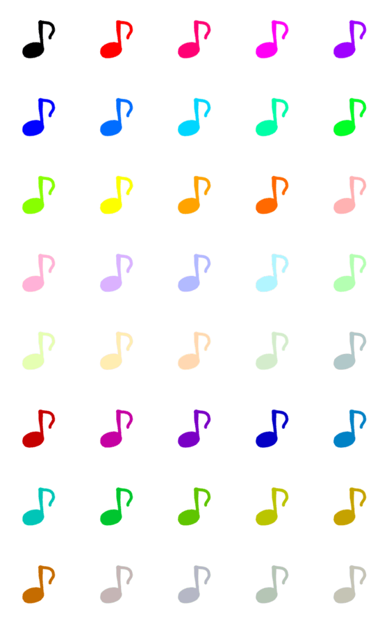 [LINE絵文字]音符の詰め合わせの画像一覧