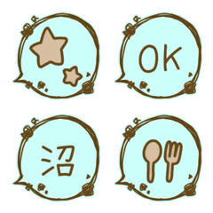 チョコミント◎絵文字5/吹き出し/基本の絵文字メイン画像