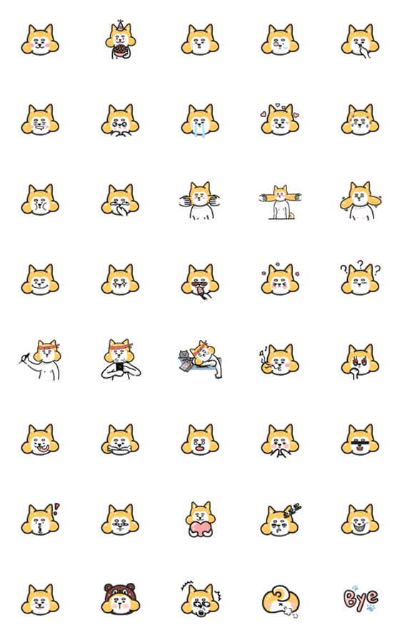 [LINE絵文字]Funny Shiba Inuの画像一覧