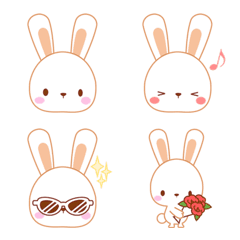 [LINE絵文字] Simple Rabbitの画像