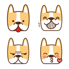 [LINE絵文字] french dog emojiの画像