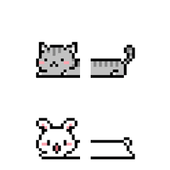 [LINE絵文字] Kyouya is My Cat and his bunny (Pixel)の画像