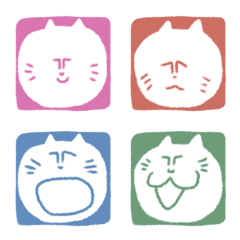 [LINE絵文字] 変な猫のスタンプ絵文字の画像